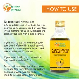 Herbs Botanica Nalpamaradi Thailam Keratailam Ayurvedic Oil With Turmeric Oil for Skin, Face & Body with 15 Ayurvedic Herbs 6.76 Fl Oz