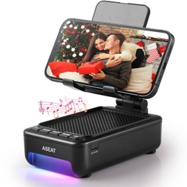 ASEAT ASEAT Gifts for Men Him, Cell Phone Stand with Bluetooth Speaker&Led Color Changing Light, Unique Gifts for Women Dad Her Husband, Birthday Gifts for Men