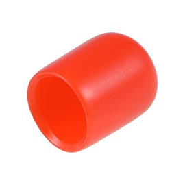 uxcell 80pcs Rubber End Caps 3/8"(9.5mm) ID Vinyl Round End Cap Cover Screw Thread Protectors Red