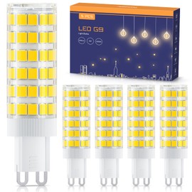 TASMOR G9 LED 8W Lampe Kaltweiss 6500K, LED G9 Leuchtmittel 840 Lumen, Kein Flimmern, Entspricht 80W Halogenlampe, 360°Abstrahlwinkel, nicht dimmbar, Energiesparende LED-Glühbirnen, 5er Pack