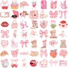100 Pieces Coquette Stickers - Aesthetic Pink Cute Stickers for