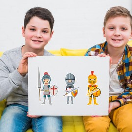 Shalve 32 Set Armor Of God Stickers Craft Kit Bible Verse Religious Armor Knight Stickers Medieval For Sunday School Christian Art Classroom DIY Bulletin Board Party Activities