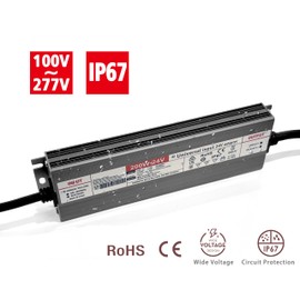 Blütezeit 200W Adaptor for DC24V Gate Openers, AC100-277V to DC24V Low Voltage Universal Transformer, Waterproof IP67 LED Driver Power Supply for Outdoor Indoor