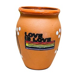 Set of 4 Pride Cantarito Cup - Set Clay Cantarito - Handmade Cups - Made in Mexico - Cantaritos de Barro- Mexican Margarito Cups - Bloody Mary Cups - Cocktail Cups