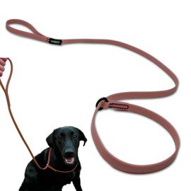 DogBone Pocket Slip Lead (Medium Brown) | Durable Dog Travel Leash | Dog Collar and Leash Set | Dog Training | Dog Walking | Waterproof