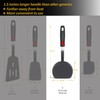 Silicone Pancake Spatula Turner with Lengthened Handle, Heat Resistant Cooking