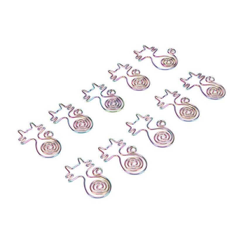 100pcs Cat Shape Paper Clips Colorful Plating Process Increased Slip
