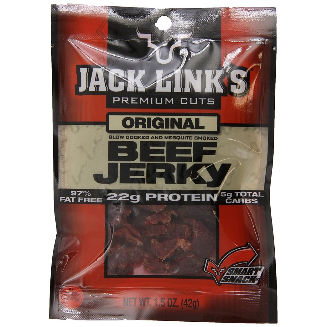 Jack Link's Beef Jerky, Original, 1.5-Ounce Bags (Pack of 10)
