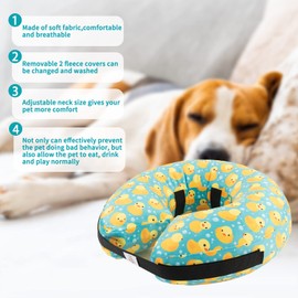 CuteBone Inflatable Recovery Dog Cone, Pet Inflatable Collar for After Surgery, Soft Protective Recovery Collar Dog Cone CAD-GWB04M