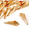 Elecrelive 10Pcs 18K Gold Plated Bead Cone Caps Long Bead
