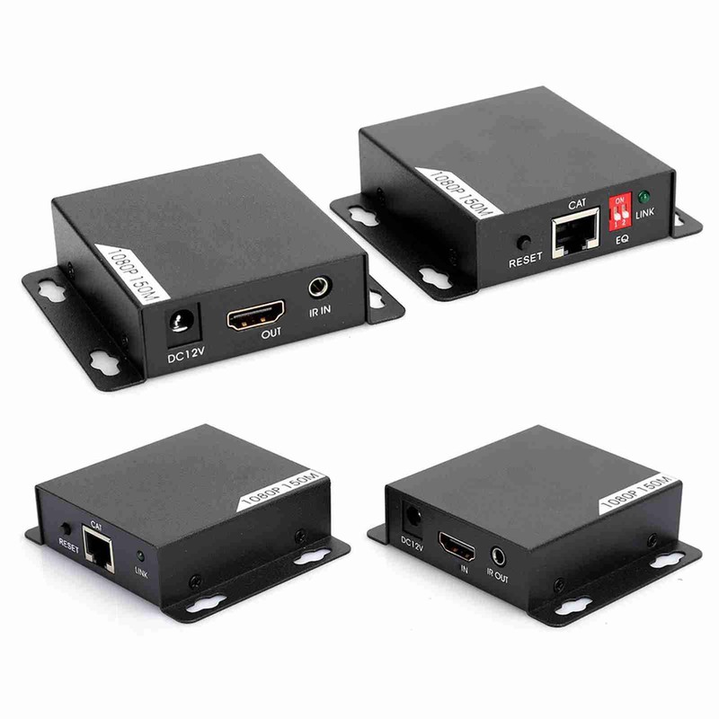 150m/492ft 1080P HDMI Extender Lossless Transmitter Receiver Adapter Kit