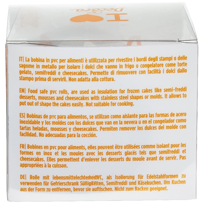 Decora 0160719 TORTENDRANDFOLIE AUS PVC, Rolle MT 10 H60 MM