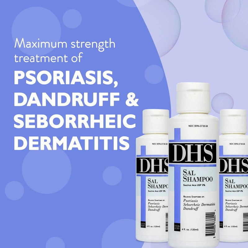 DHS SAL Shampoo - Maximum Strength for Psoriasis, Eczema, and