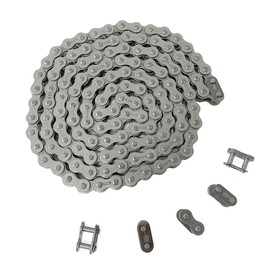 AZSSMUK 420 Motorcycle Chain Carbon Steel Material + 5 Connecting Links,420 Standard Roller Chain for 110cc 125cc Dirt Pit Bike ATV Quad Go Kart Scooter (132 Link)