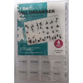 7 Day Pill Organiser Box 4 Daily
