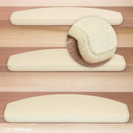 Kettelservice-Metzker Vorwerk Stair Mats Plain Semicircular 65 x 24 x 4 cm Light Beige Pack of 1