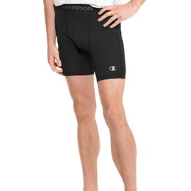 Champion Men's Power Flex Compression Short 9-Inch, Black, Small