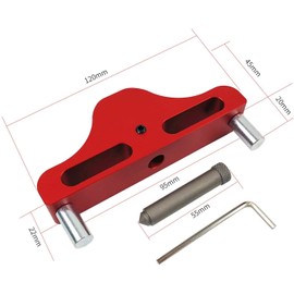 95mm Center Finder Line Scriber Center Marking Gauge Aluminum Alloy Center Scribe Marking Tool for Woodworking Red