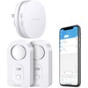 Govee WiFi Water Sensor 2 Pack, Smart Water Leak Detector, 100dB Adjustable Alarm Suit for Home and Basement, Water Leak Alert with Email & APP Push (Only Support 2.4G Wi-Fi)