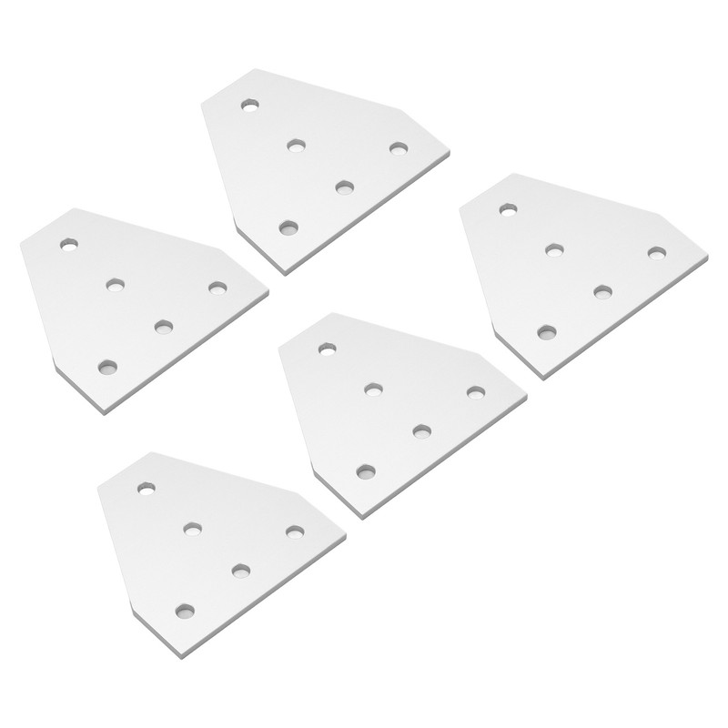 5PCS Flat Tie Plate Aluminum Alloy 5 Holes Compression Resistance
