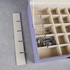 Frebeauty Earring Organizer Classic Jewelry Box 50 Slots Double Layer