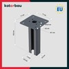 Kotarbau® Post Anchor 60 x 40 mm Post Shoe Fence