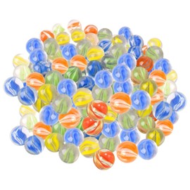 ARSUK Glass Marbles for kids 15mm Traditional Cat's Eye Assorted Colored Marble Toy Classic Outdoor & Indoor Games Arcade Table Games Home Decoration Use for Arts & Crafts Party Gift (70-80 Pcs)