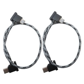 JRSHOME Upgraded 2-Pack 30cm/11.8inch Charging Data Transfer Cable Wire for DJI Mavic Air 2 Drone Remote Controller RC Type-C for USB Android