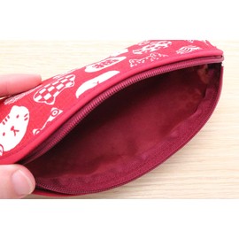 Keisuu Nyankomon Pen Case, Red, 7.3 x 1.2 x 3.1 inches (18.5 x 3 x 8 cm)