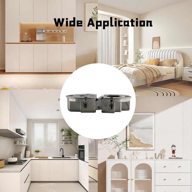 AUXBC Turning Axis Adjustable 90 Degree Page Concealed Hinge, Zinc