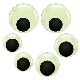 TOAOB 8pcs Luminous Large Googly Wiggle Eyes with Self Adhesive 2 Inch 3 Inch 4 Inch Giant Glow in The Dark Wiggle Eyes for DIY Crafts Scrapbooking Decoration