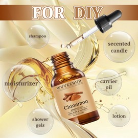 Wuvezrub Cinnamon Essential Oils 120ML, Pure Cinnamon Essential Oil for Aromatherapy Diffuser - 4 Fl Oz