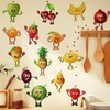 4 x Wall Stickers Kitchen Fruit Funny Fruit Wall Stickers