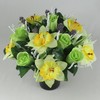 Just Because Flowers Spring Artificial/Silk Flower Arrangement in Grave Pot,