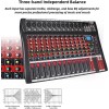Professional Audio Mixer, 12 Channel Bluetooth USB Live Studio DJ