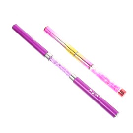 OHPHCALL 2pcs Long Handle Nail Art Pen Set Nail Art Brushes Manicure Tools for Cleaning Professional Home Use