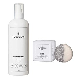 FUKUBISUI Amulet Skin Care, Lotion + Daikon Soap Set, 16.9 fl oz (500 ml), Daikon Soap, 2.8 oz (80 g), Face & Body Lotion, Plant Extract Formulation, Pump Type, Sensitive Skin, Beauty Ingredients