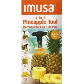 IMUSA 4-in-1 Stainless Steel Pineapple Tool Peels Cores Slices Wedges in Box