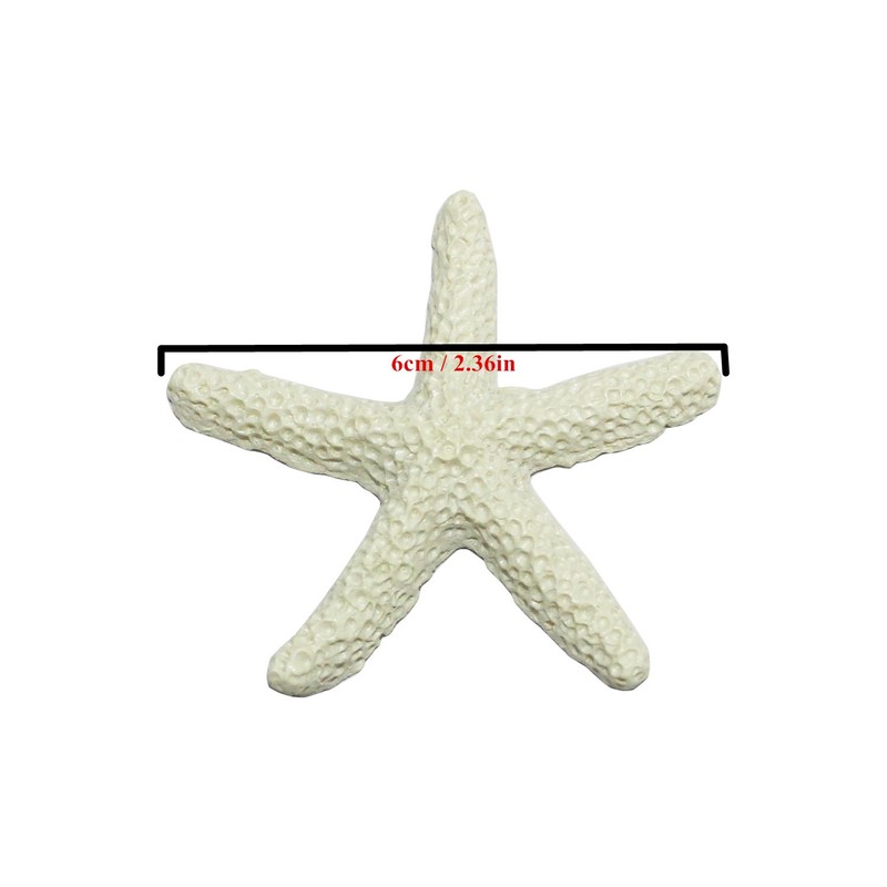 LJY 25 Pieces 6cm Beige Resin Pencil Finger Starfish for