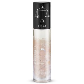 Blossom Lip Gloss Zodiac Sign Vanilla Scented Roll-On Lip Gloss, Moisturizing + Hydrating with Zodiac Crystals, Made in USA, 0.20oz, Libra