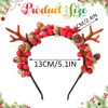 Fashband Weihnachts-Stirnbänder, beleuchtete Beeren-Haarbänder, Rentier-Geweih, Blume, Haar-Accessoires, Weihnachtsfeier für Frauen