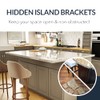 Iron Supports Hidden Island Countertop Bracket - Heavy Duty Brackets