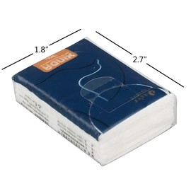 Kekow 4-Ply Facial Tissues, 100-Pack Mini Type Pocket Packs Tissues, Soft and Unscented