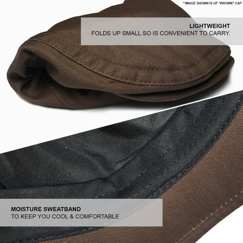 Toskatok Men's Brushed Cotton Flat Cap - grey