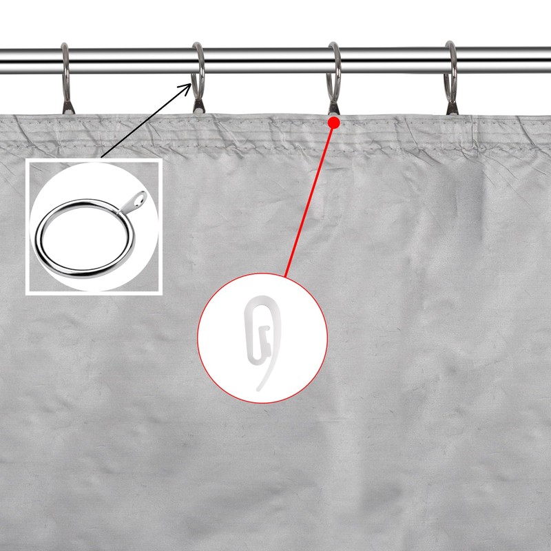 52 Set Metal Curtain Rings Drapery Curtain Hanging Rings with