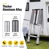 Telescoping Ladder 14 FT, Aluminum Lightweight Extension Ladder Up to