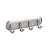 iDesign York BPA-Free Plastic AFFIXX Self-Adhesive 4-Hook Key Rack -