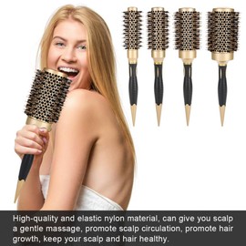 Cepillos redondos 4 en 1, anión portátil Peine de pelo redondo antiestático Cepillo de peluquería Peine de peluquería para tiendas de peluquería y uso doméstico(4 piezas)