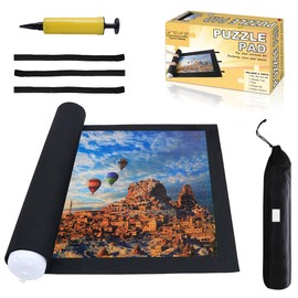 Jigsaw Puzzle Mat Roll Up - Saver Large Puzzles Board Table for Adults Kids 300 500 1000 1500 2000 Pieces, Storage and Transport Premium Pump Puzzle Glue Puzzles Felt Mat Inflatable Tube Casse Tete