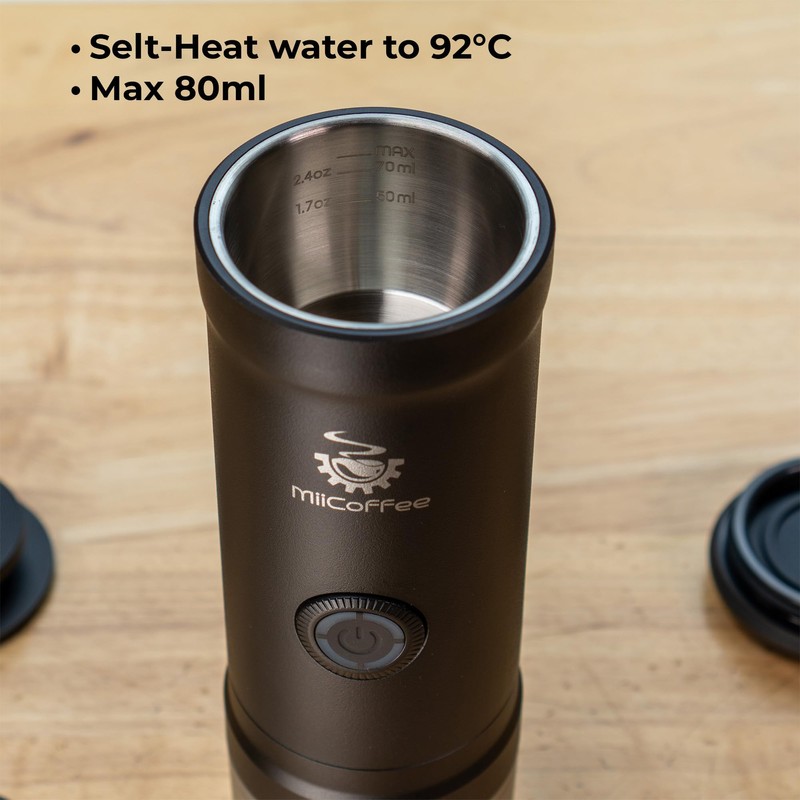 MiiCoffee Eon Portable Espresso Machine, Travel Coffee Maker with Self-Heating